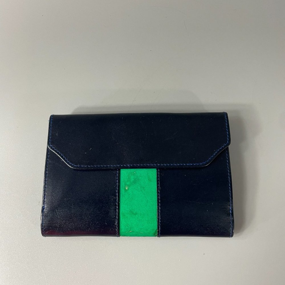 Loewe Unisex Navy Blue Leather Bi-fold Wallet - Picture 2 of 10